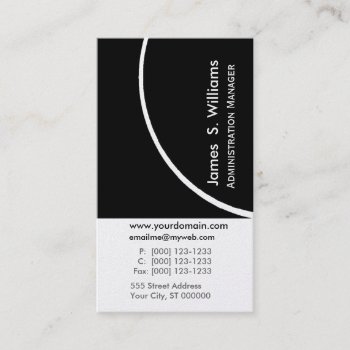 Upscale Elegant Luxurious Professional Black White Business Card by 911business at Zazzle