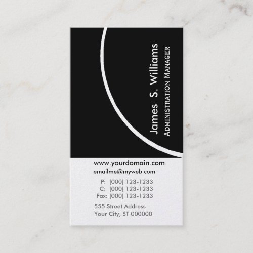 Upscale Elegant Luxurious Professional Black White Business Card