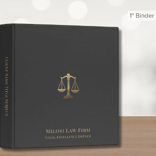 Upscale Gold Scale of Justice Legal Binder