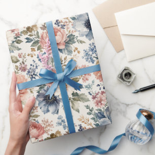 Upscale Hand-Painted Watercolor Clusters Wrapping Paper