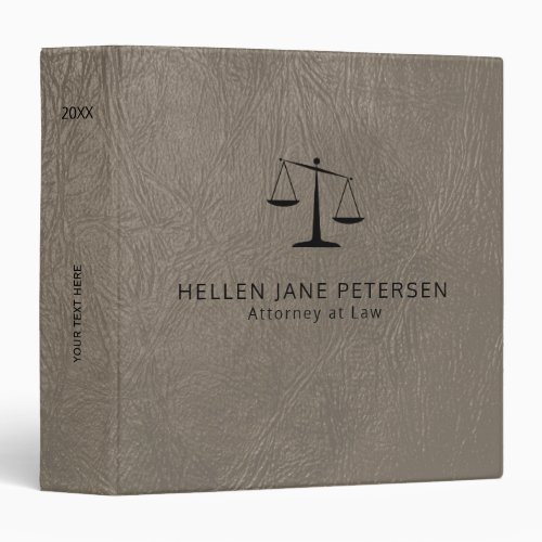 Upscale lawyer office taupe grey leather look binder