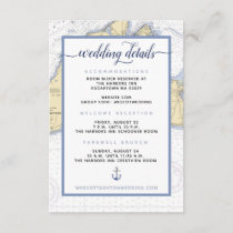 Upscale Nautical Martha's Vineyard Wedding Details Enclosure Card