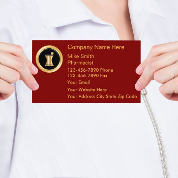 Upscale Pharmacy Business Cards by Luckyturtle at Zazzle