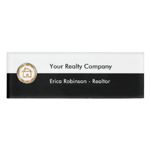Upscale Real Estate Agent Name ID Tags