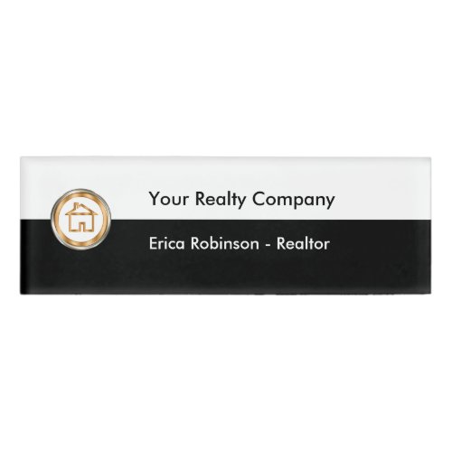 Upscale Real Estate Agent Name ID Tags 