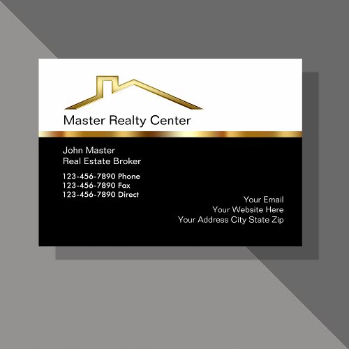Upscale Real Estate Broker Business Cards