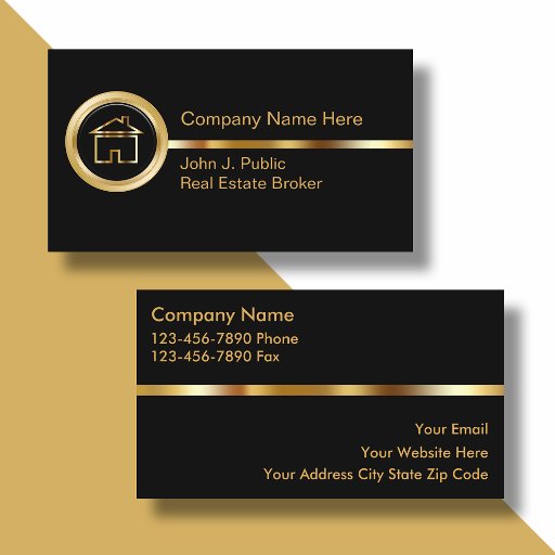 Customizable Upscale Real Estate Business Cards