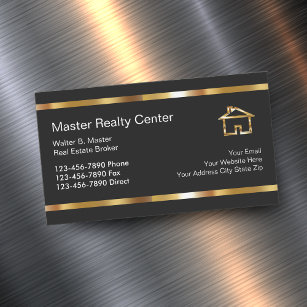 Upscale Real Estate Design Magnetic Business Card