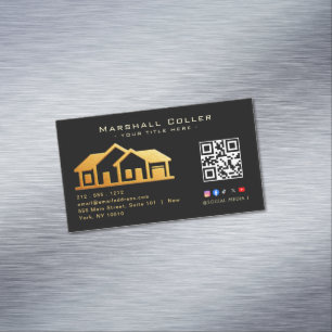 Upscale Real Estate Design Magnetic  Business Card Magnet
