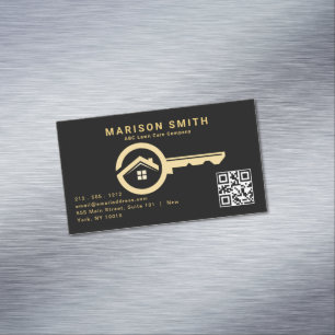 Upscale Real Estate Design Magnetic  Business Card Magnet