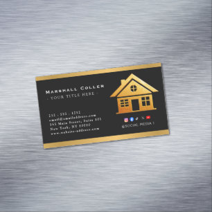 Upscale Real Estate Design Magnetic Business Card Magnet