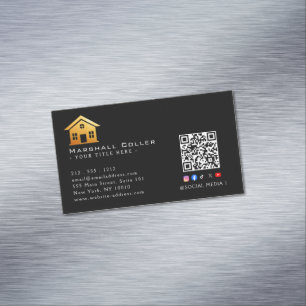 Upscale Real Estate Design Magnetic  Business Card Magnet