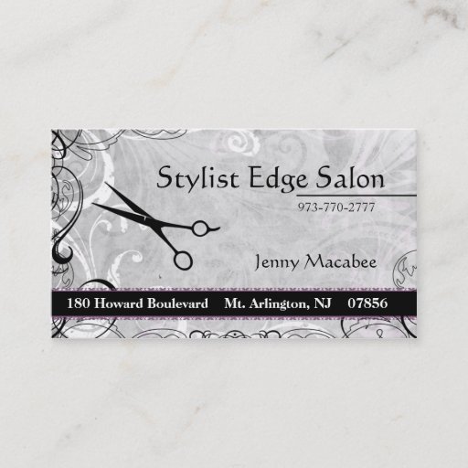 Customizable Upscale  Salon Appointment Business Card