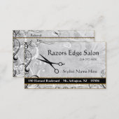 Upscale Salon Flourishes Appointment Business Card (Front/Back)