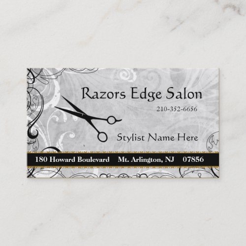 Upscale Salon Flourishes Appointment Business Card
