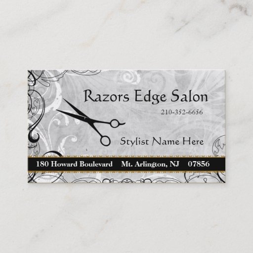 Customizable Upscale Salon Flourishes Appointment Business Card