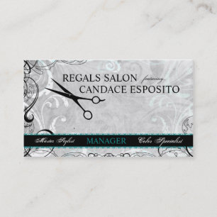 Upscale Swirls and Fluers Salon Business Card