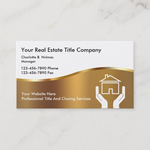 Upscale Title Company Business Cards