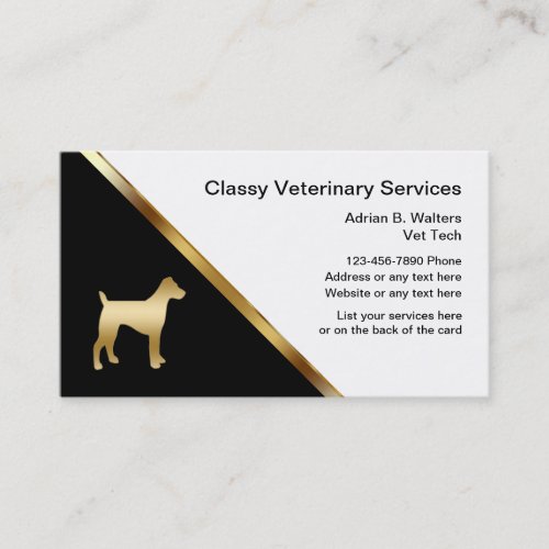 Upscale Veterinarian Business Cards