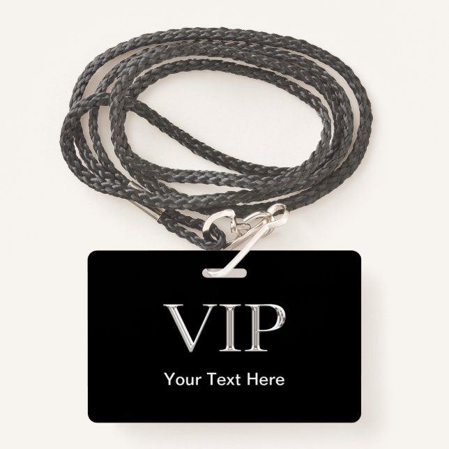 Upscale VIP Visitor Badge (Front with Lanyard)