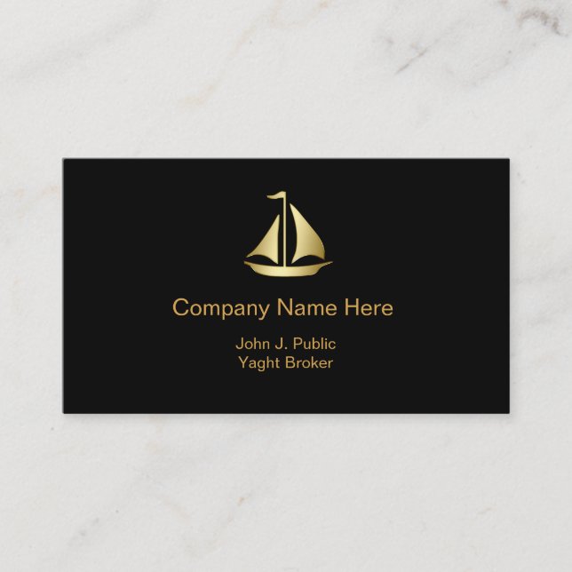 Upscale Yaght Broker Business Cards (Front)