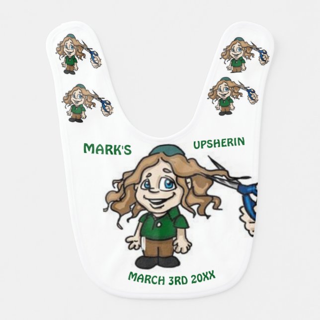 Upsherin Bib Hair and Food Mess (Front)