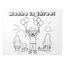 Upsherin coloring page notepad