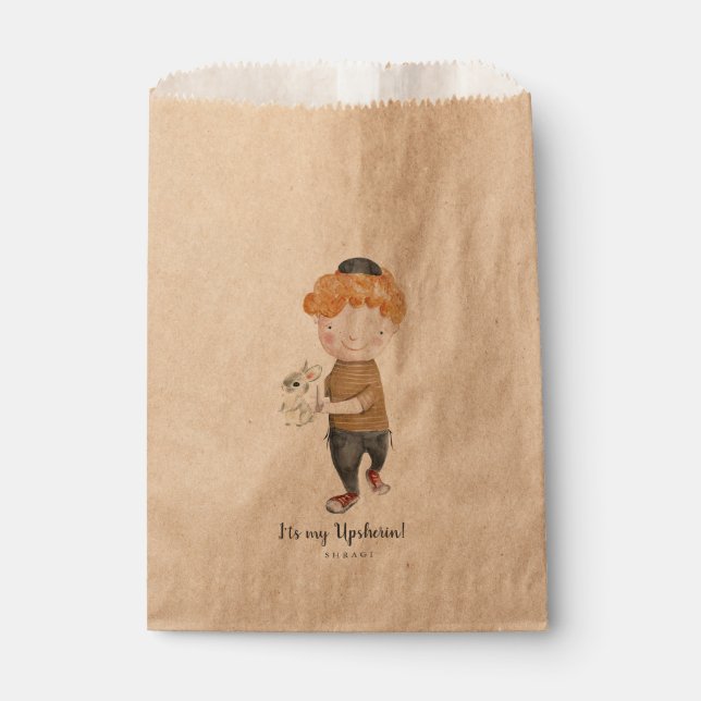 Upsherin Forest Animal Party Favor Bags (Front)