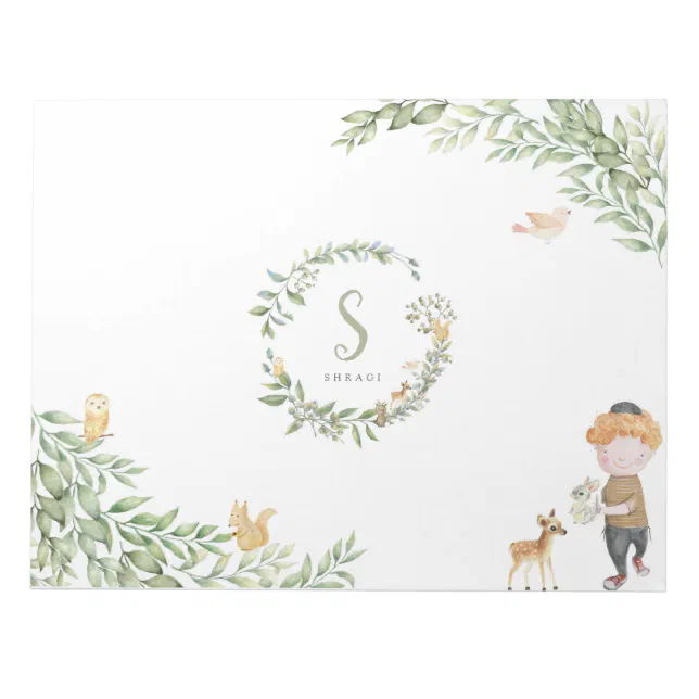 Upsherin Forest Animal Placemats Notepad Zazzle