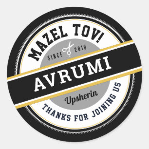 Upsherin Personalized Stickers with Name