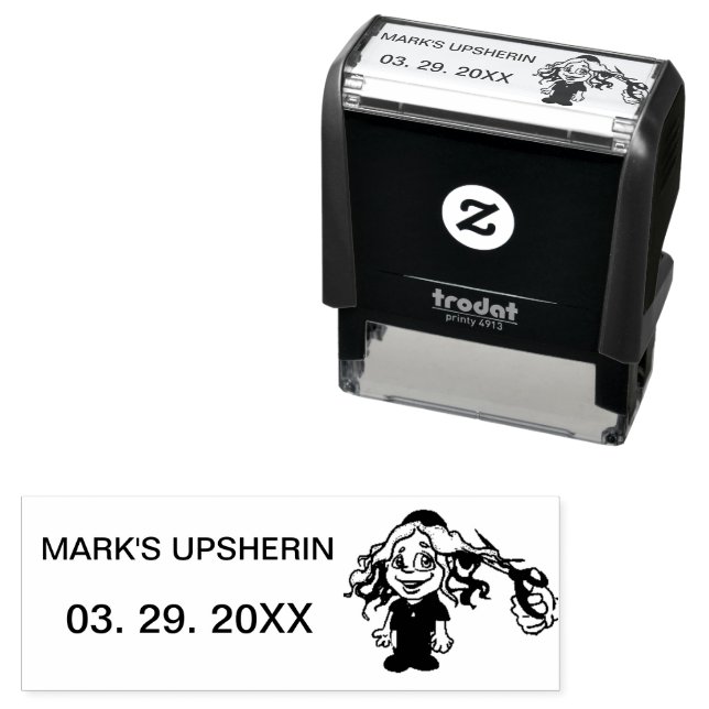 Upsherin Stamp For Labels on Envelope (In Situ)