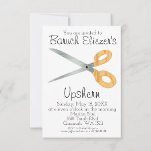 Upshernish Invitation Upshern Upsherin Invitations