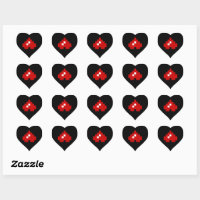 Upside Down 8 Bit Pixel Heart Heart Sticker