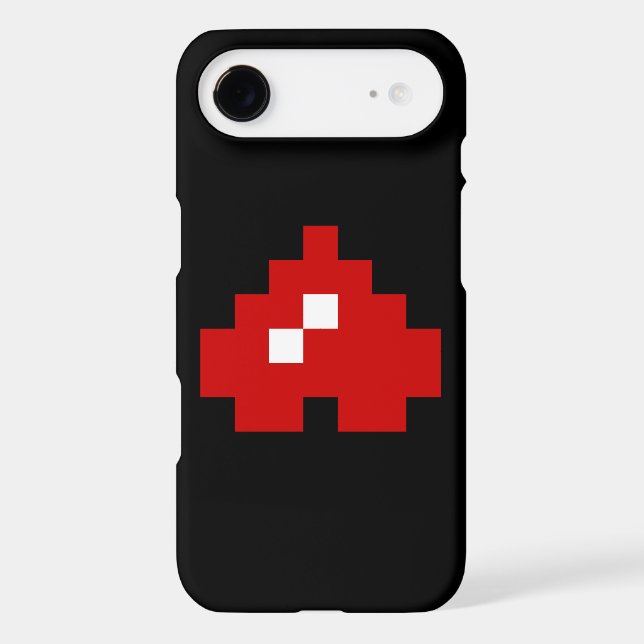 Upside Down 8 Bit Pixel Heart Iphone Case (Back)