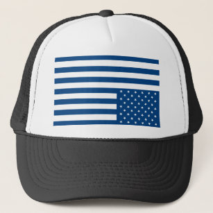 Upside Down American Flag - Blue Trucker Hat