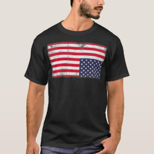 Upside Down American Flag Distress United States U T-Shirt