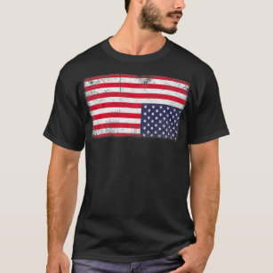 Upside Down American Flag Distress United States U T-Shirt