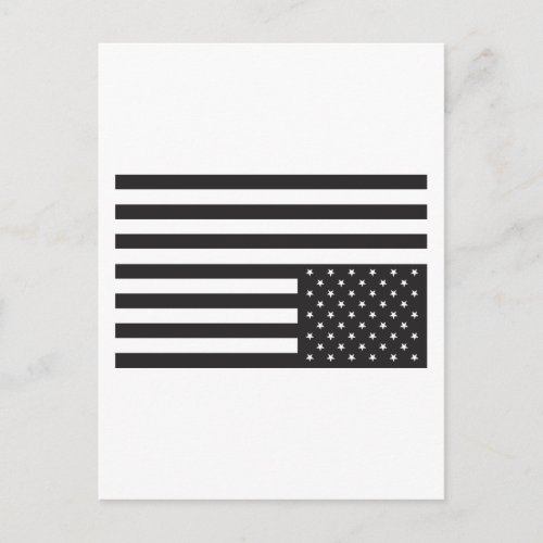 Upside Down American Flag in Black Postcard