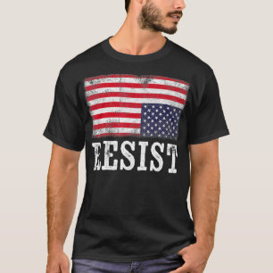 Upside Down American Flag Resist Distress United S T-Shirt