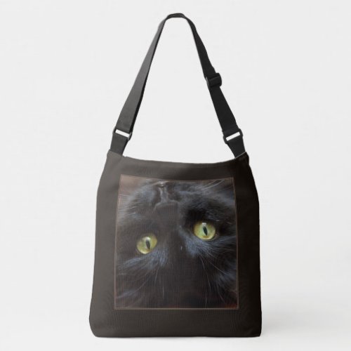Upside_Down and Right  Side Up Black Cat Crossbody Bag