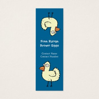 Upside Down Cartoon Chicken  Bookmark by CountryCorner at Zazzle