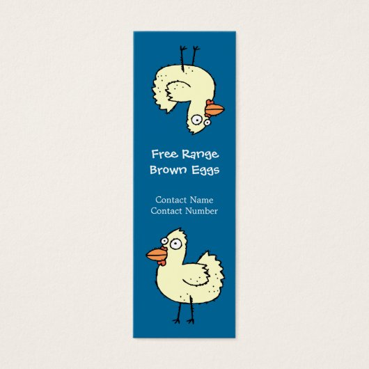 Upside Down Cartoon Chicken  Bookmark (Front)