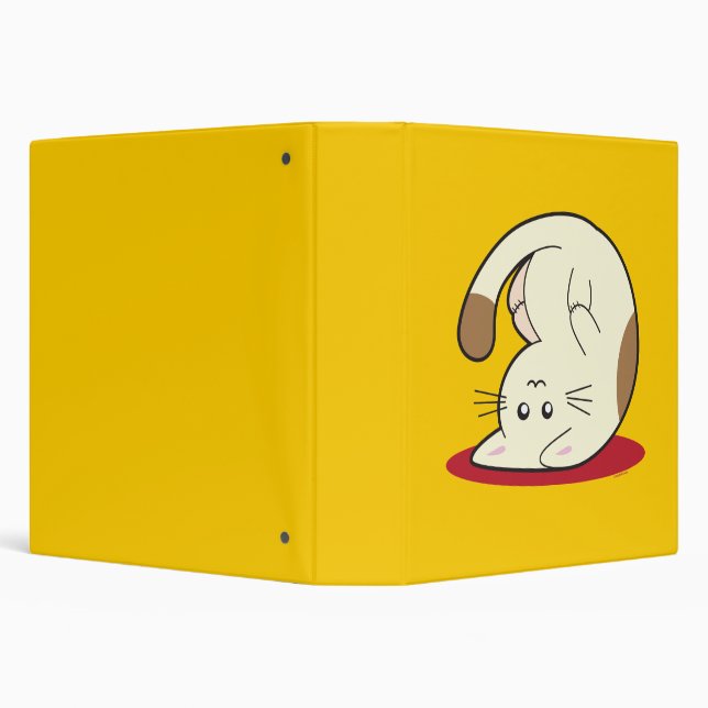 Upside Down Cat 3 Ring Binder (Background)