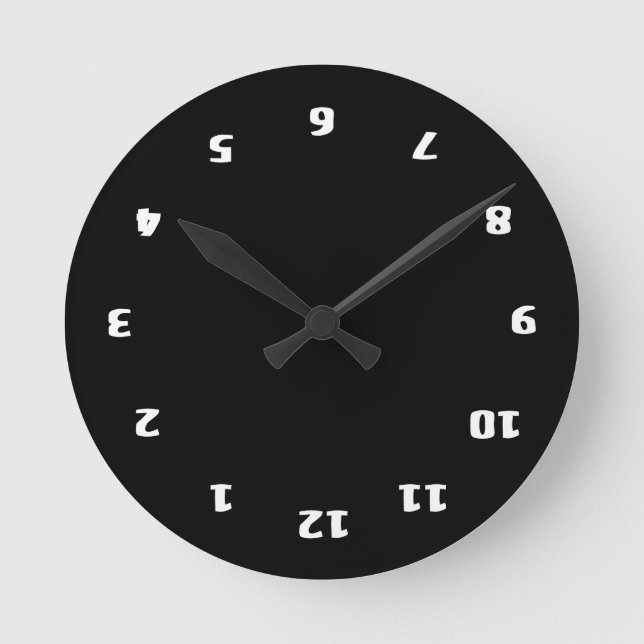 Upside Down Confusion Round Clock (Front)