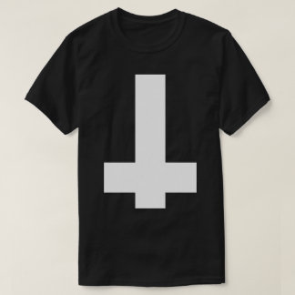 Upside Down Cross Black T-Shirt