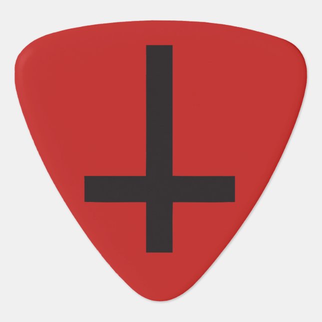 Upside down Cross guitar pick (Front)