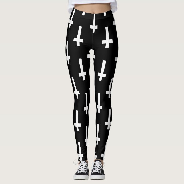 upside down cross leggings (Front)