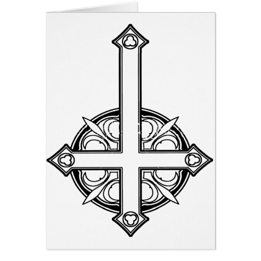 Upside Down Cross Pattern Cards (Front)
