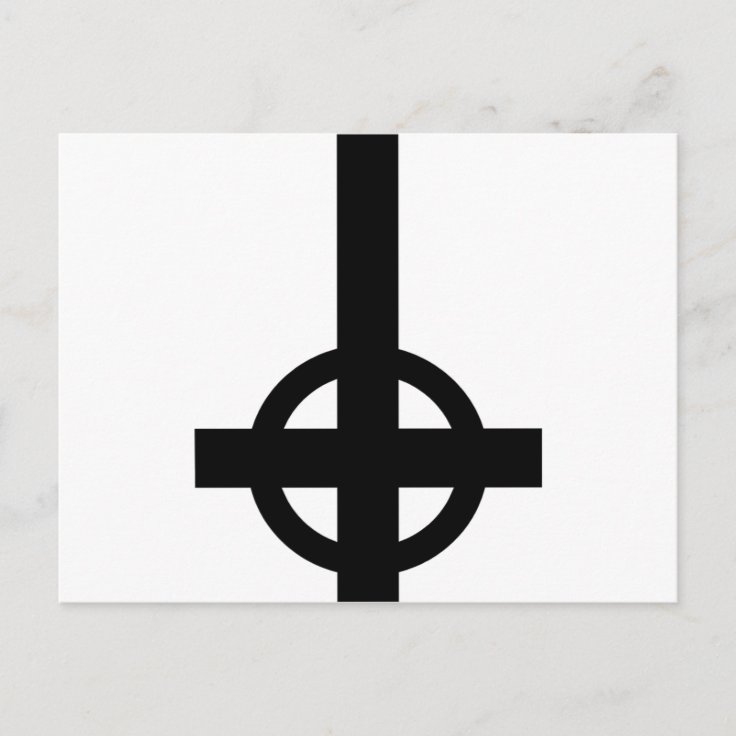 Upside Down Cross Postcard | Zazzle