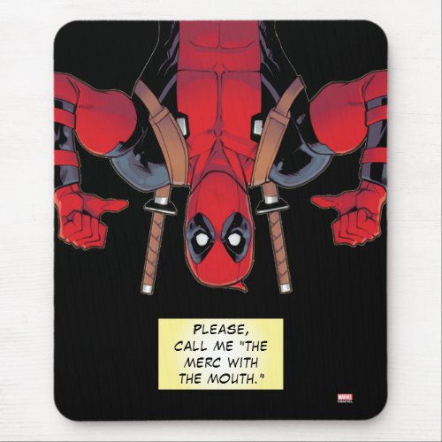 Upside_Down Deadpool Pointing To Self Mouse Pad